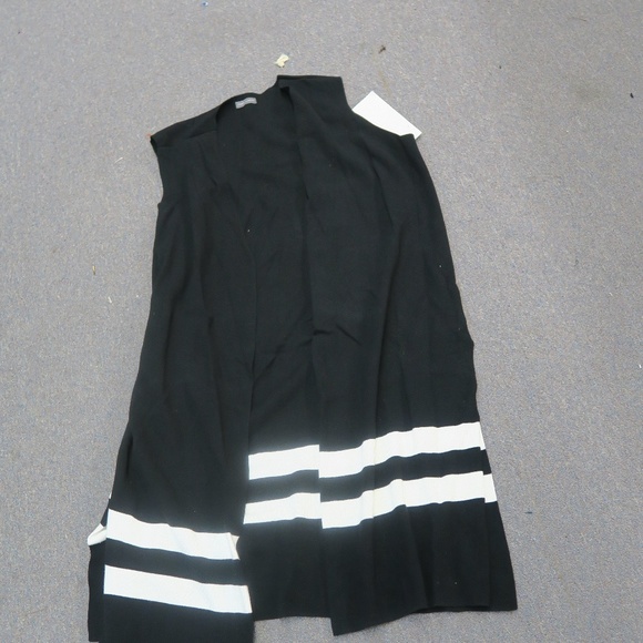 New Vince Camuto Black Sleeveless Long Cardigan 1X - Picture 1 of 6